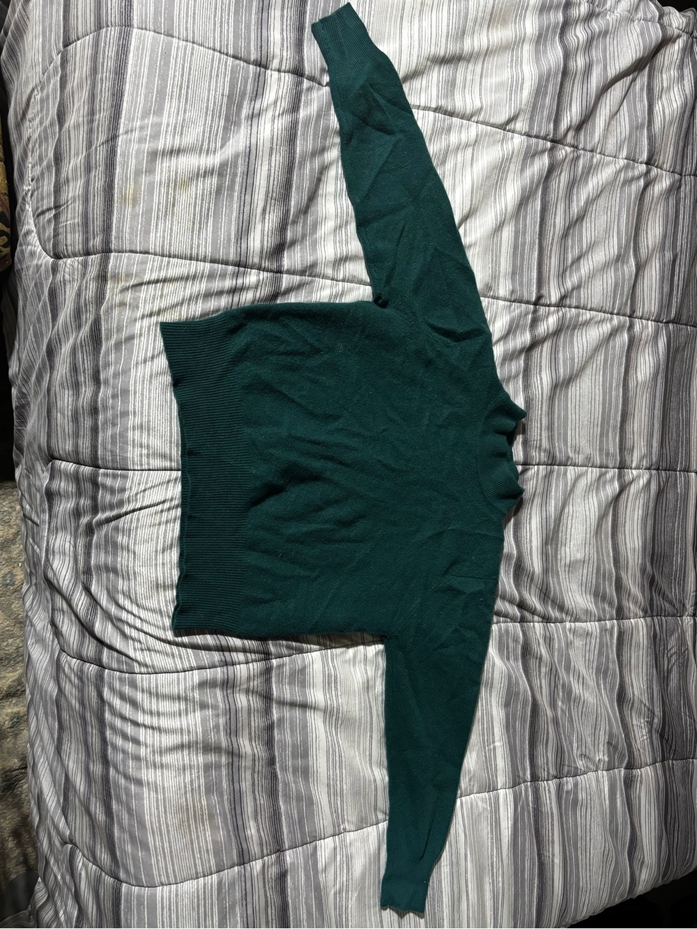 Women's Dark Teal Knit Sweater - Classic Cashmere Crewneck